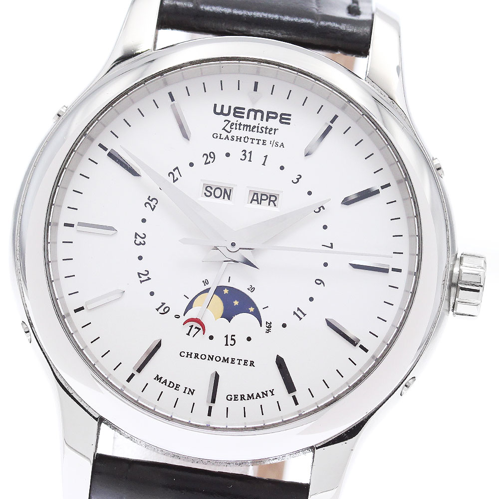 ヴェンペ WEMPE WM350001 ツァイトマイスター ムーンフェイズ トリプルカレンダー 自動巻き メンズ 良品 _871678【中古】