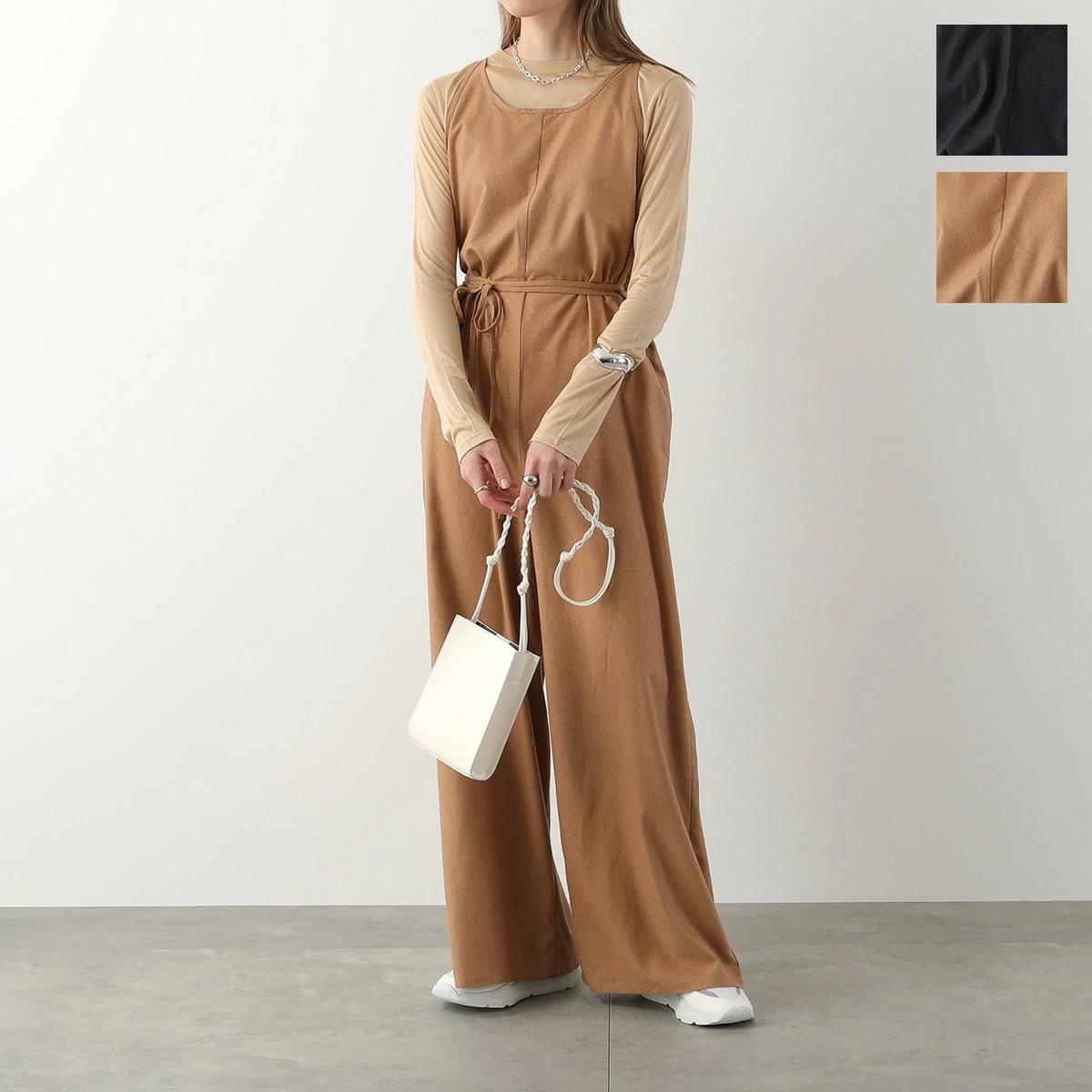 BASERANGE ベースレンジ サロペット OTAY JUMPSUIT JUOT RS 000 レディース ジャンプスーツ オールインワン ノースリーブ シルク カラー2色オールインワン