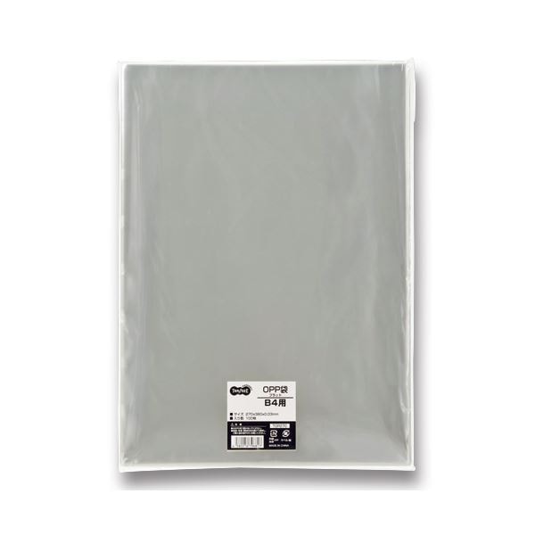 （まとめ） TANOSEE OPP袋 フラット B4用 270×380mm 1パック（100枚） (×5セット)