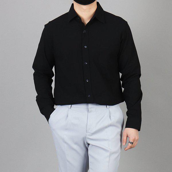 WCT男性ビッグサイズピグメントウォッシング綿シャツ長袖シャツ3XL