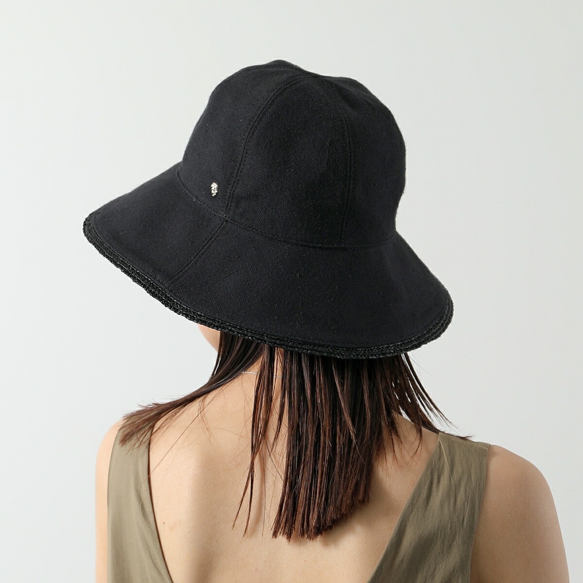 HELEN KAMINSKI ヘレンカミンスキー バケットハット LAMASSU ラマスー レディース コットン クローシュハット UPF 50+ 帽子 BLACK