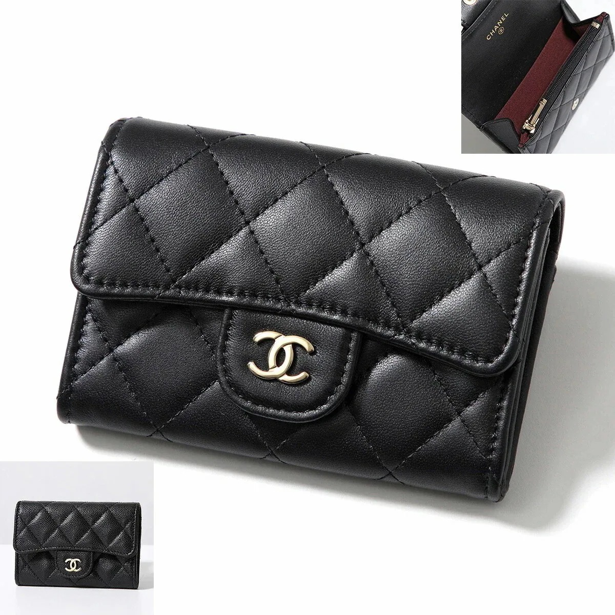 CHANEL シャネル コインケース MATELASSE マトラッセ AP4096 B10583 Y04059 カード ケース ミニ財布 レザー ココマーク カラー2色