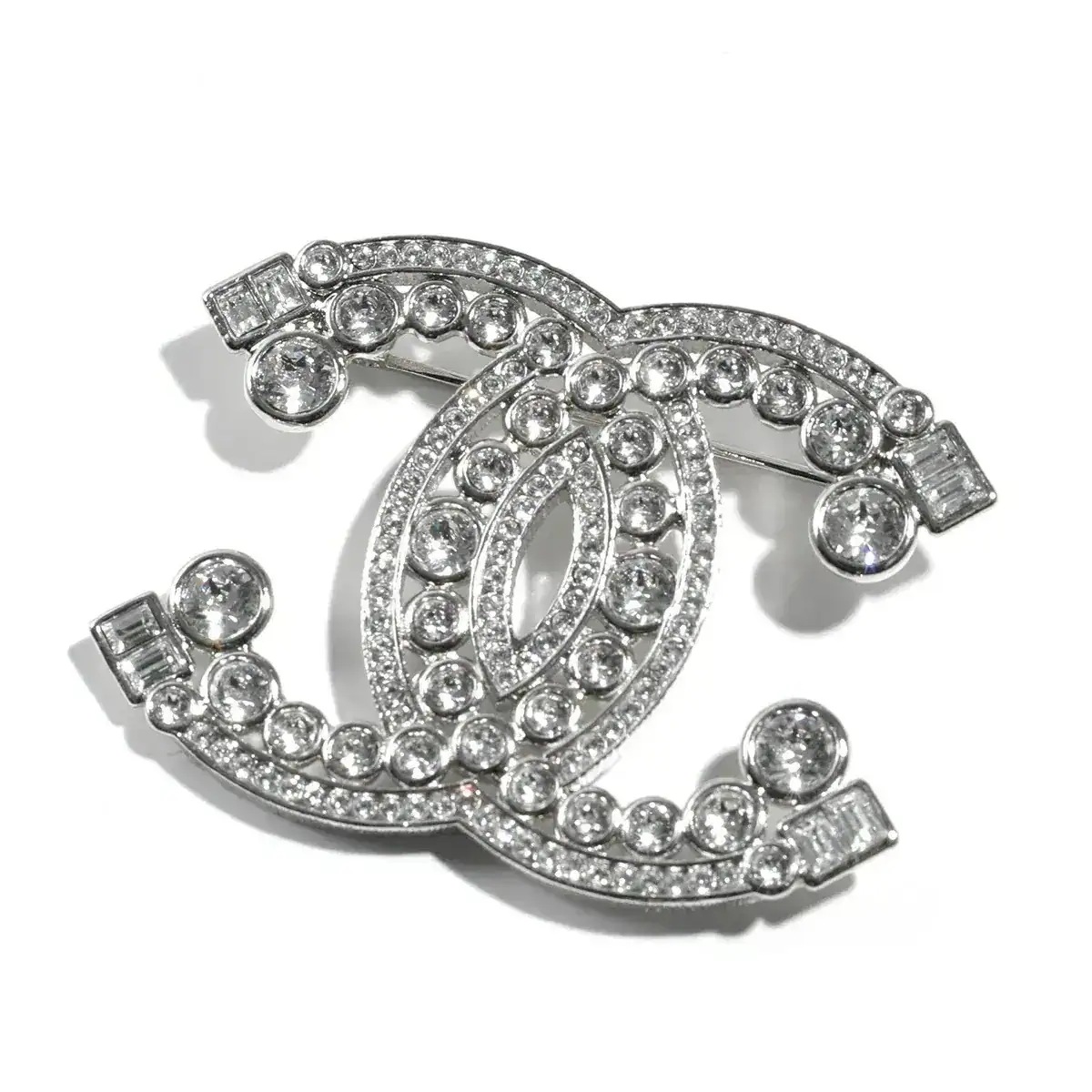 CHANEL シャネル ブローチ ABA645 B10756 レディース ロゴ ココマーク CCマーク ピンバッチ ラインストーン アクセサリー NN587