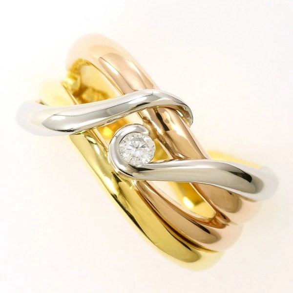 PT900 プラチナPG リング 11.5号 ダイヤ 0.08 カード鑑別書 中古