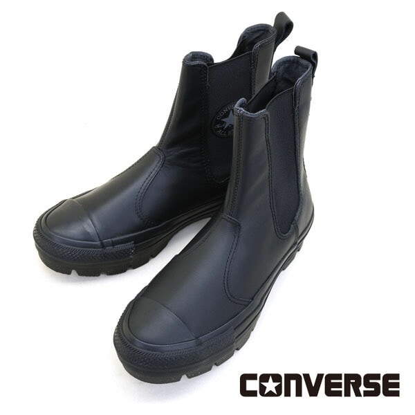 男性 LEATHER ALL STAR SG CHUNK SHIN-HI レザー オールスター チャンク シン-ハイ サイドゴア ブーツスニーカー 黒 本革 カジュアル シンプル 12,024円