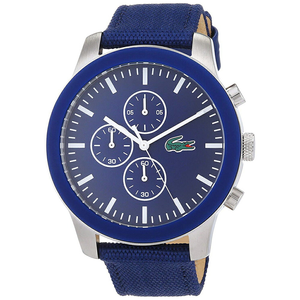 LACOSTE ラコステ メンズ レディース ユニセックス 腕時計 手表 12.12 クロノグラフ ブルー ナイロン レザー 2010945 誕生日プレゼント ポイント消化