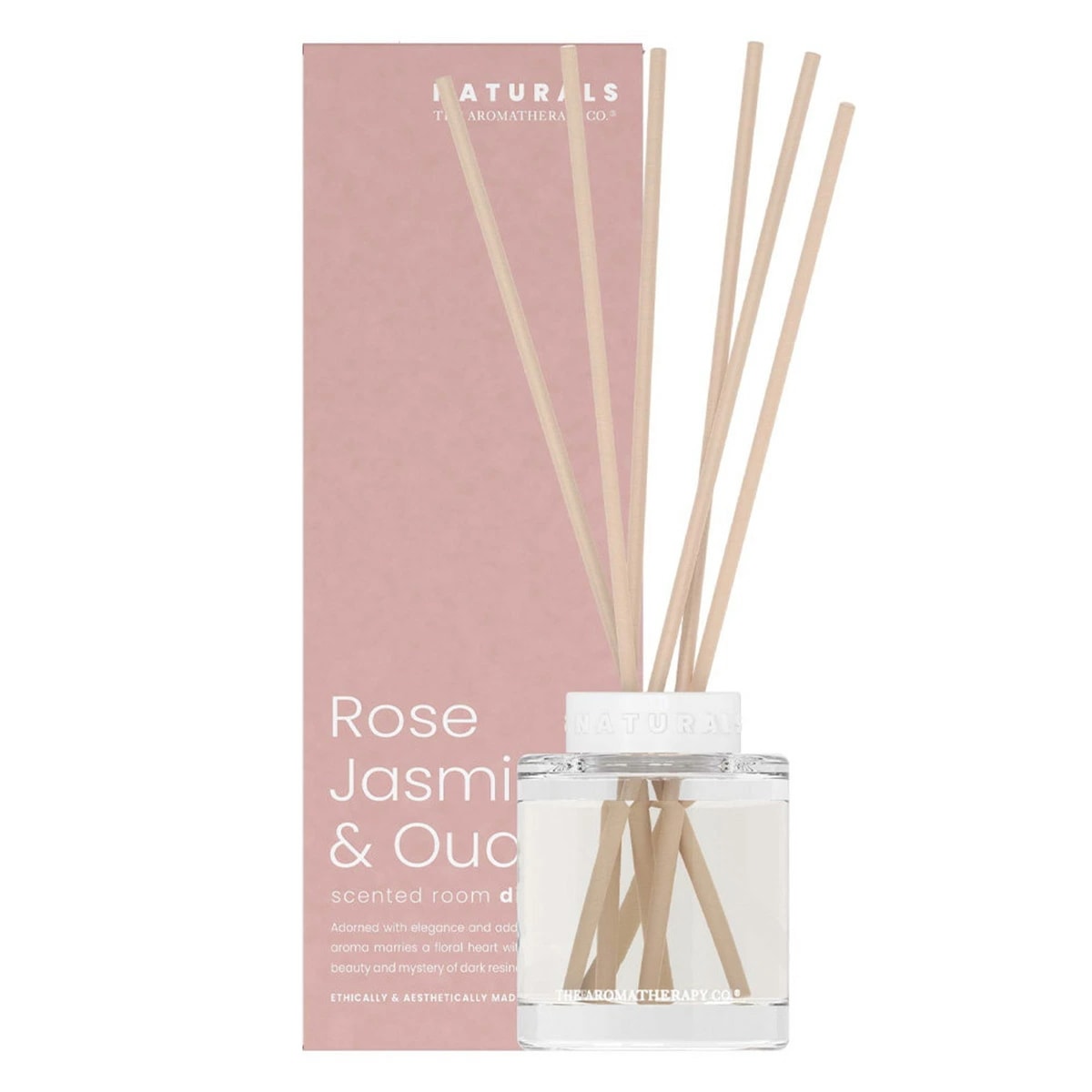 （THE AROMATHERAPY CO.）Naturals　リードディフューザー　120ml　Rose Jasmine & Oud　ローズジャスミン＆ウード　Reed Diffuser　（アロマセラ