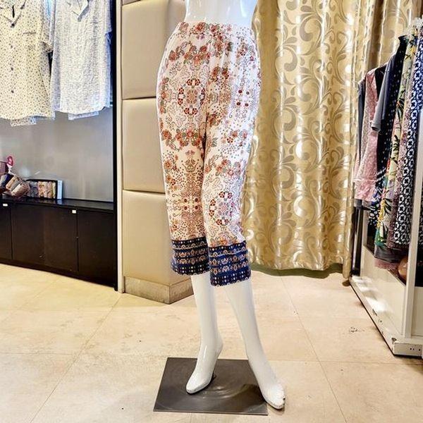 VEP3985W_女性起毛加工花柄ホームウェアパンツ