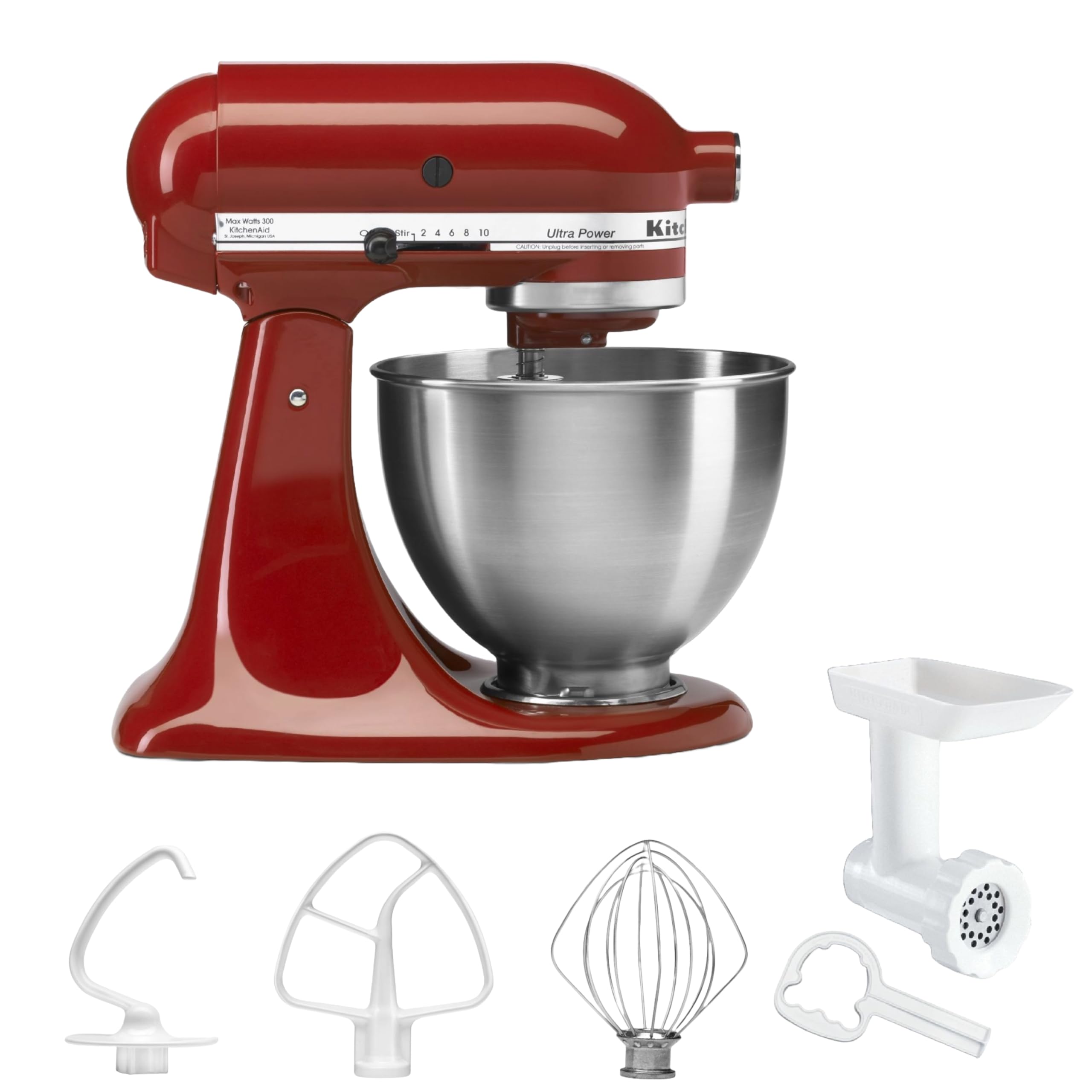 【日本国内正規輸入品】KitchenAid ｽﾀﾝﾄﾞﾐｷｻｰFGA付特別ｾｯト KSM95FGER レッド