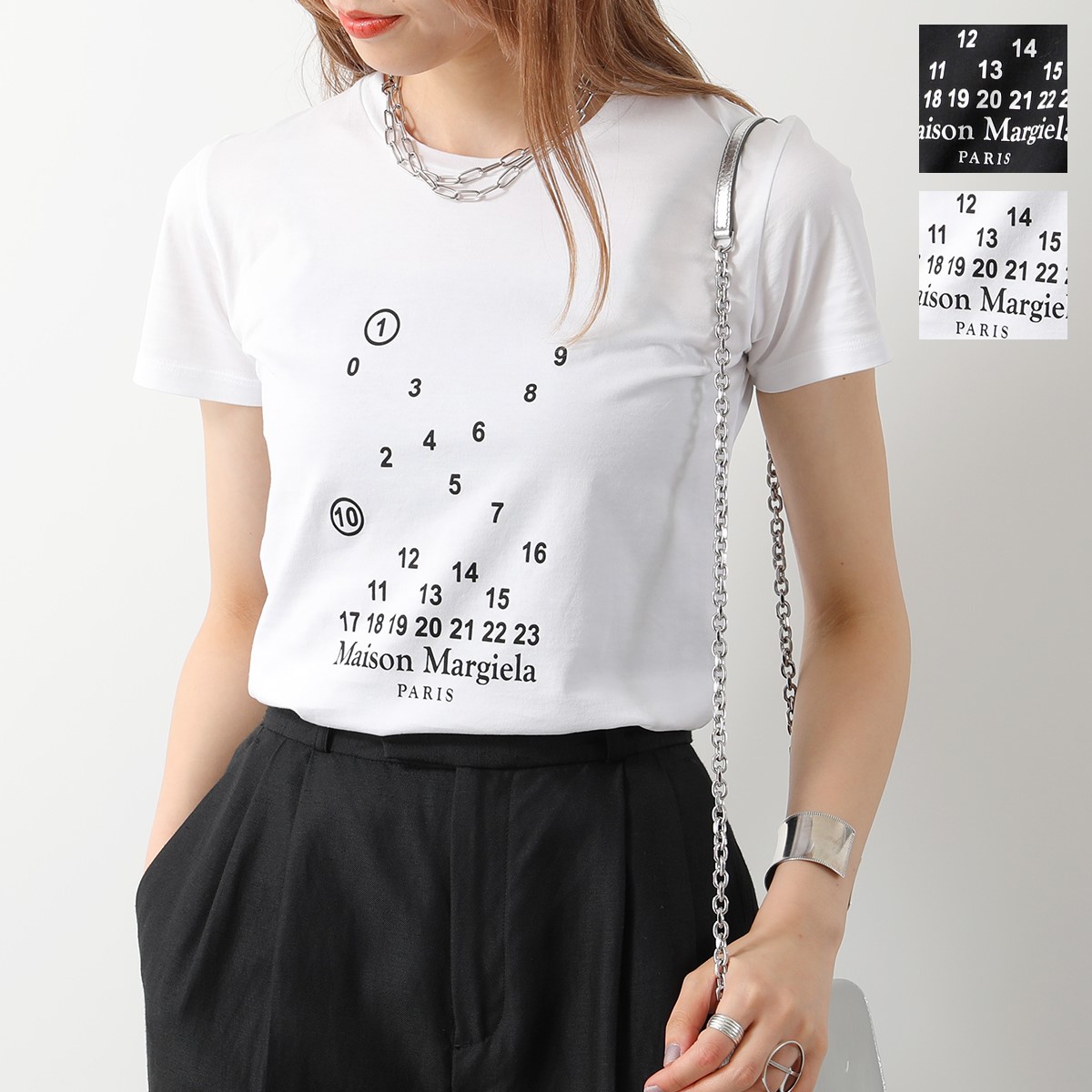 MAISON MARGIELA メゾンマルジェラ 1 10 Tシャツ S51GC0517 S22816 レディース 半袖 カットソー ロゴT クルーネック コットン カラー2色 33,579円
