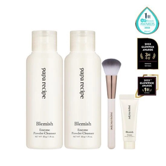 Papa recipe パパレッサーフィー ブレミッシュ(光彩)酵素パウダークレンザーダブル企画セット(ブラシ+クリーム7ml贈呈) 4,567円