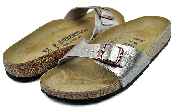 マドリッド ビッグバックル ナローフィット グレイスフル トープ サンダル レディース ビルコフロー Made in Germany 1020632