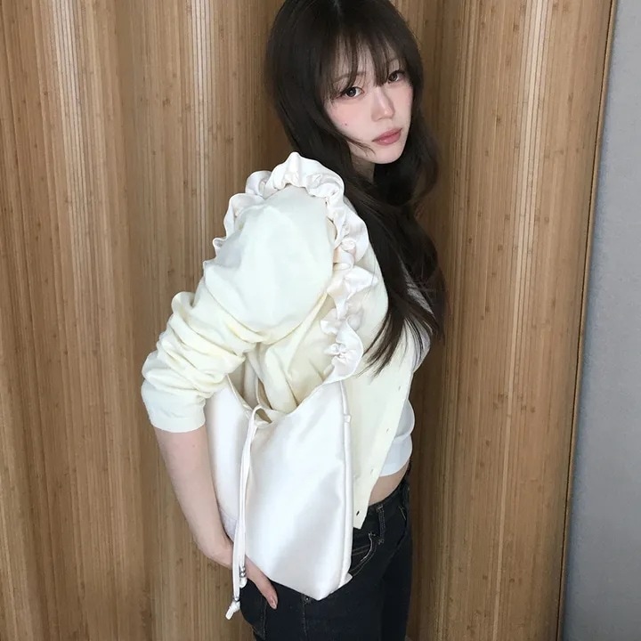 bloom shirring shoulder bag_2 colors 韓国人気 韓国ファッション