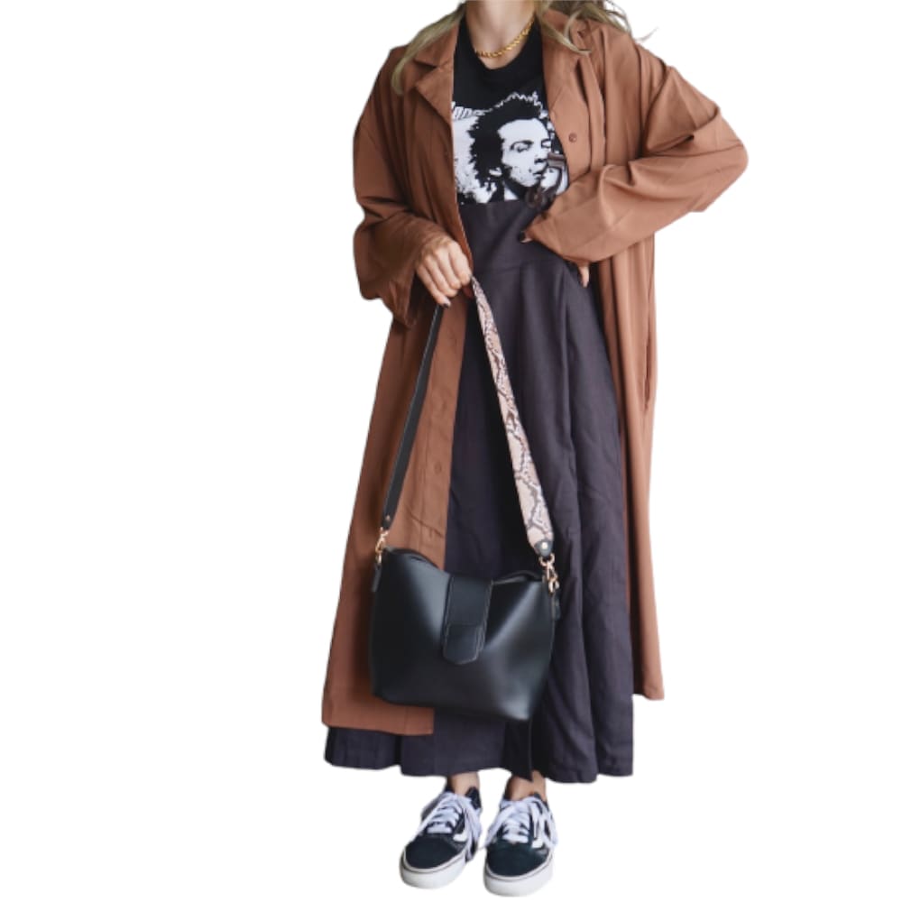 2way Long Shirts Onepiece (terracotta) *Belt Set A,D,G レディース