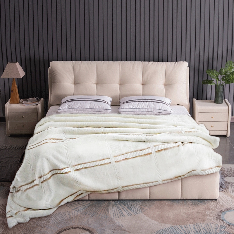 クリスマス風BLANKET偽物の毛皮のソファブランケットバッキンガム宮殿の優雅な雰囲気の応接間寝室のコーディネートブランケット