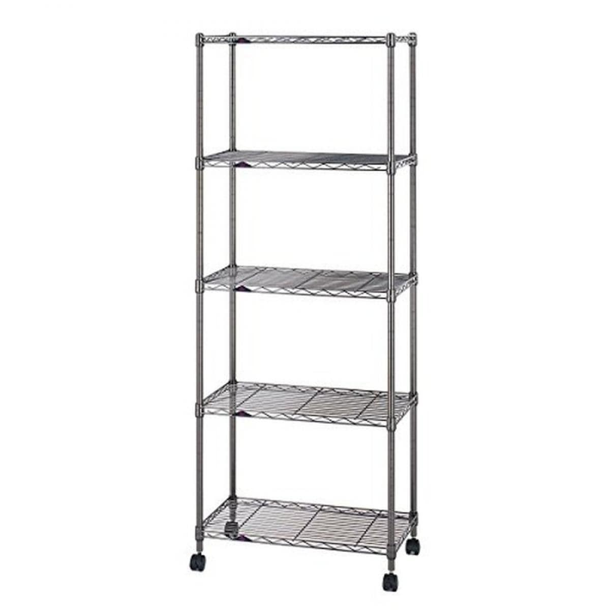 ルミナス ブラックニッケルシリーズ ポール径19mm フリーラック 5段 幅59.5×奥行34.5×高さ155cm BN1560-5
