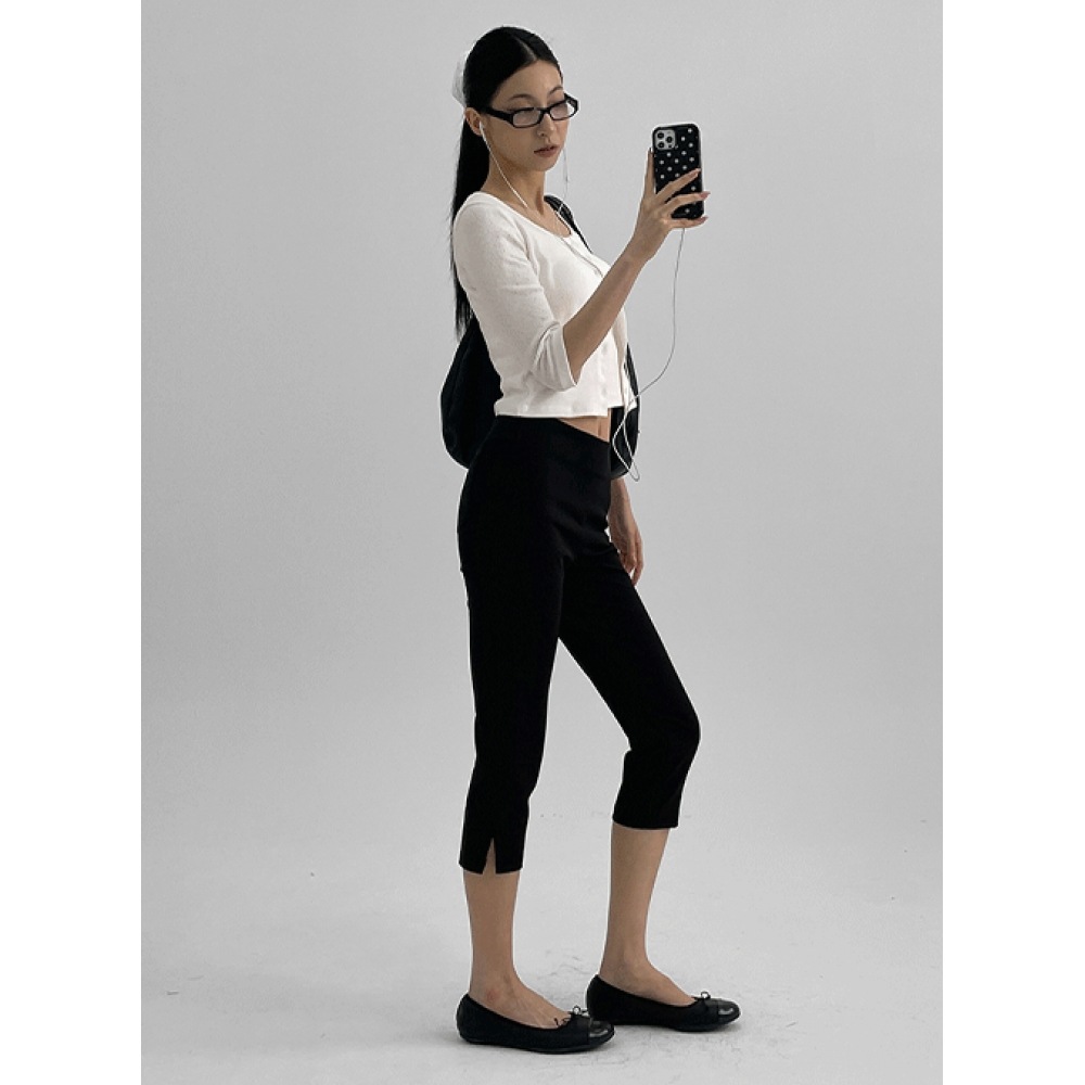 ブラックアップ ヘルダービー スリット カプリパンツ