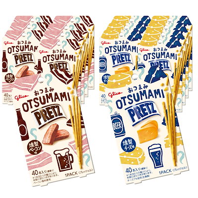 他サイト： プリッツ おつまみプリッツ アソートセット 2種14個 (燻製ベーコン味・燻製チーズ味) おつまみスナック 食べ比べ 詰め合わせ 江崎グリコ pretzの商品画像