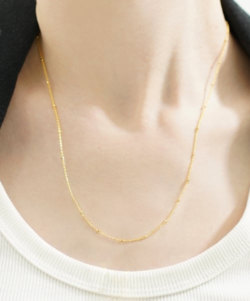 BONBEAU エスター ミニボール シンプル チェーン ネックレス ゴールド