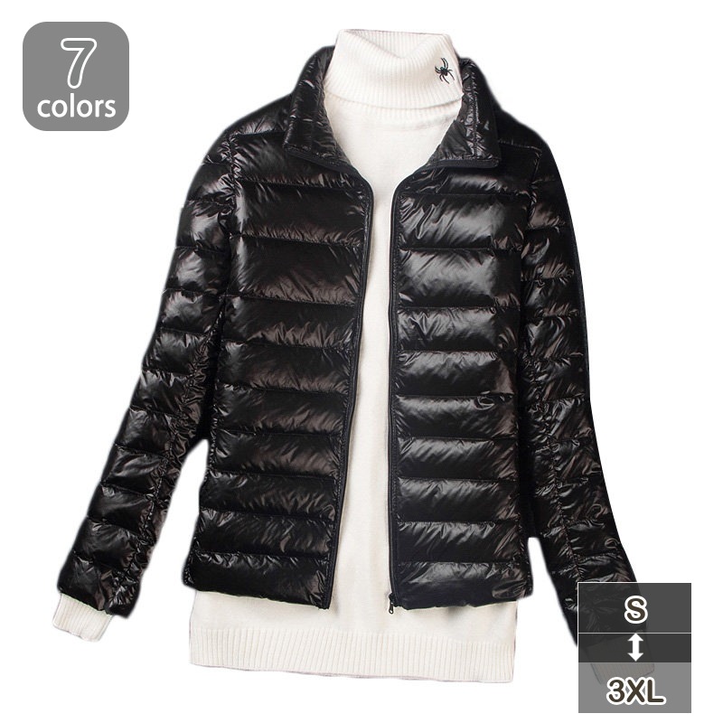 軽量 ダウンジャケット レディース 暖かい アウター ジャケット コート シンプル ダウンコート ショート スタンドカラー ジャケット 長袖 カジュアル 防寒着 アウター 細身 おしゃれ エレガント