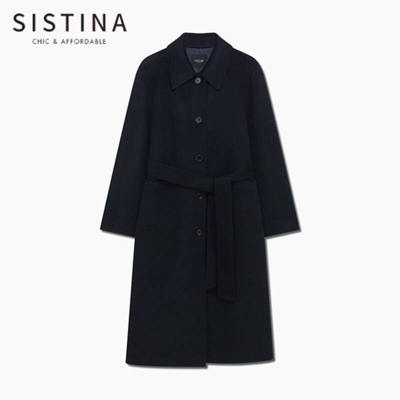 ウールのシングルハンドメイドロングコート_AWHCTP41020_DN