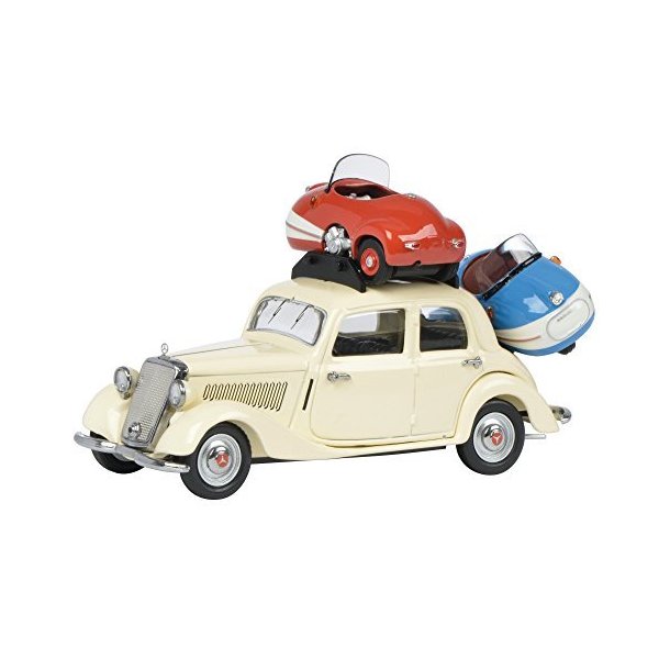 Schuco 450227000 1:43 Scale Mercedes-Benz 170V Model Car Set with 2 Brutsch Mopetta 並行輸入品