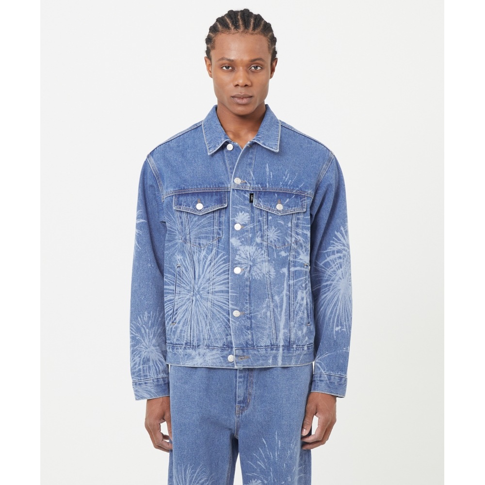 LMC レーザー ファイアワーク デニム ジャケット ブルー