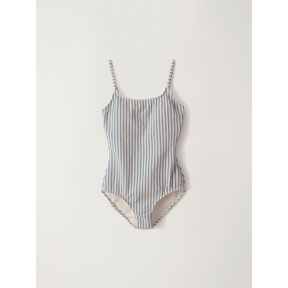 何も書かれていない Lona ワンピーススイムスーツ (ブルーストライプ)