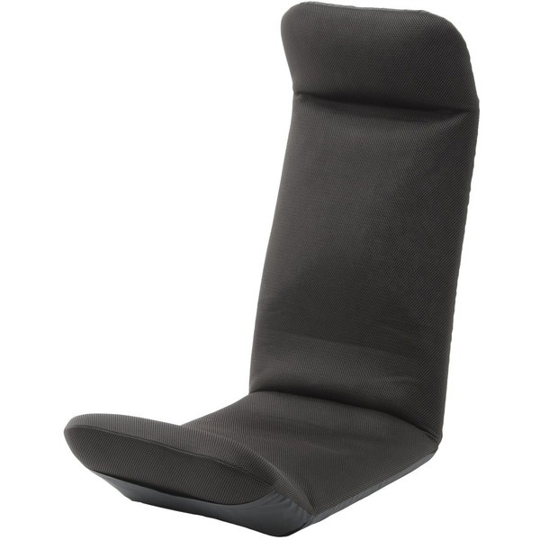 CELLUTANE 和楽チェア 上タイプ 座椅子 ダブルラッセルブラック 日本製 頭部 腰部 脚部 14段 リクライニング 一人掛け A555上-349BK メーカー直送