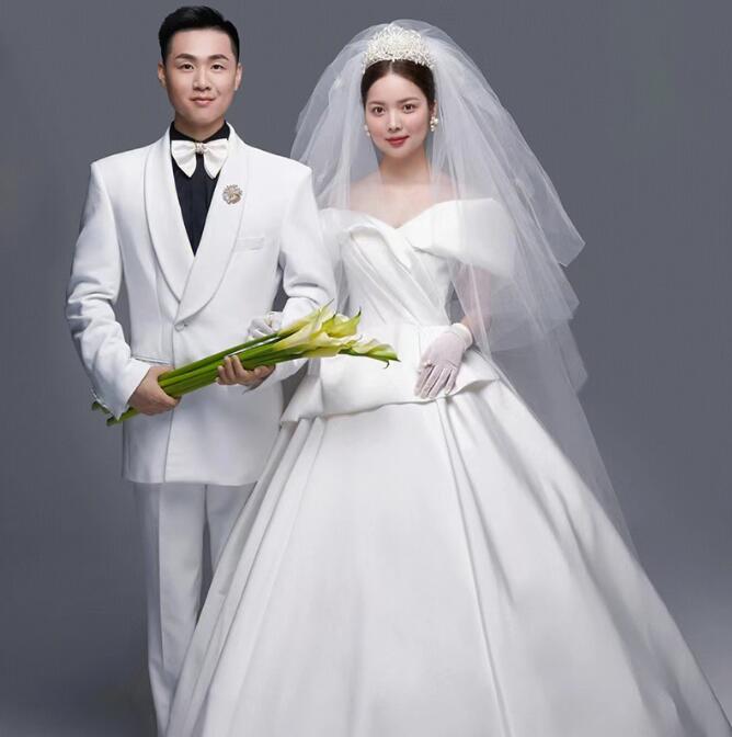 即納 カラードレス 結婚式ドレス 可愛い パーティードレス フォトウェディング撮影 きれいめ 高級感 ウェディングドレス ロング 花嫁ドレス お姫様 成人式ドレス 卒業式ドレス 披露宴 ワンピース 前