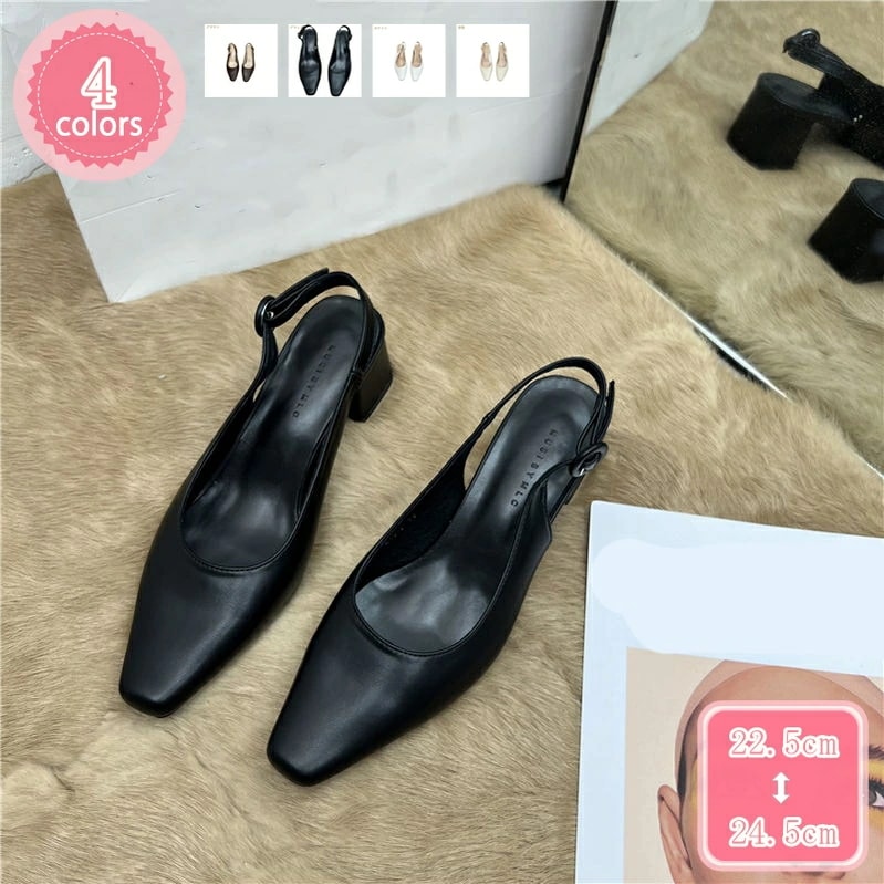 777円OFFクーポン パンプス レディース 大きいサイズ ストラップ 太めヒール ミドルヒール ベーシック 黒 無地 痛くない 歩きやすい 美脚 スクエアトゥ お仕事 通勤 通学 冠婚葬祭 レジャー