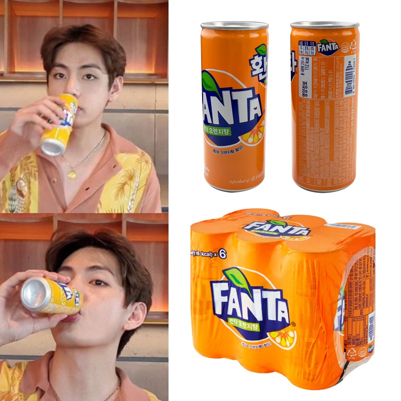 テテ Qoo10] ファンタ btsテテ飲料_オレンジ 250ml*6 : 飲料