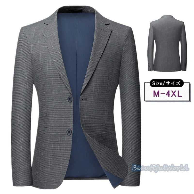 テーラードジャケット メンズ おしゃれ ブレザージャケット カジュアルスーツ ビジネススーツ フォマールスーツ 無地 アウター 春秋 通勤 紳士用