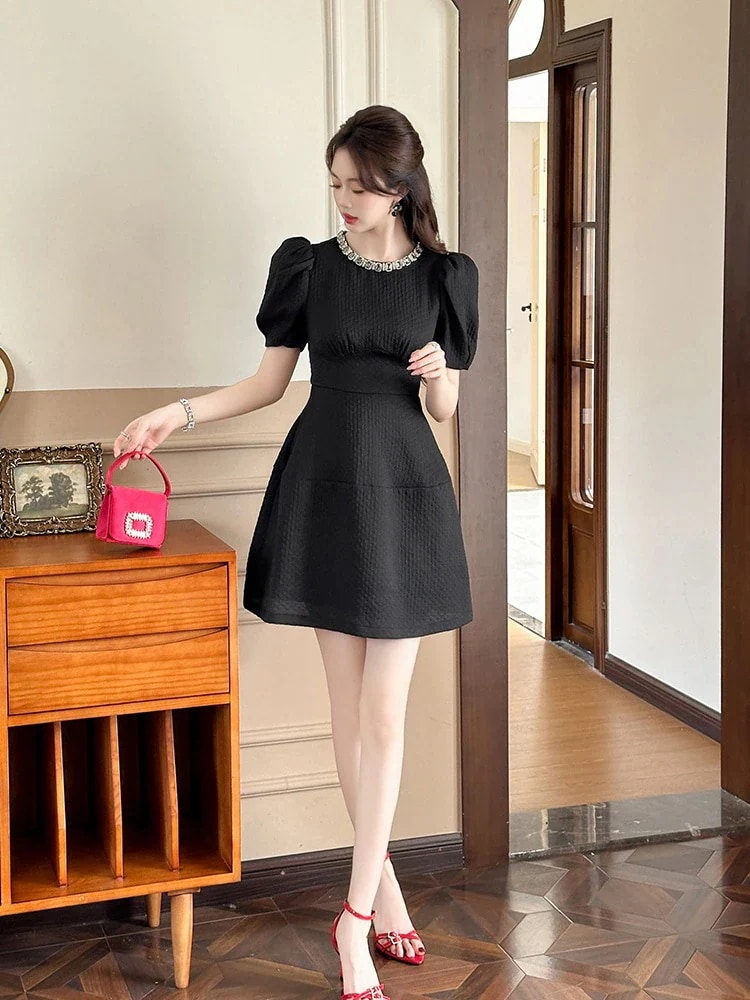 2025夏新品 お姫様 ショート ドレス パーティー キャバ 大人 同窓会 披露宴 卒業式 結婚式 演奏会 ウェディング 二次会