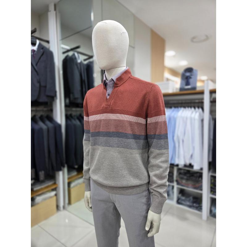 ウール混紡オールオーバー二重襟 MITBP4F822123_DG