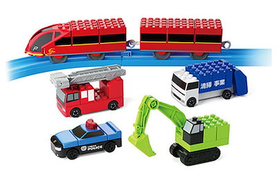 他サイト： タカラトミー トミカ・プラレールブロック　エントリーセット トミカ トミカプラレールブロック エントリーセットの商品画像