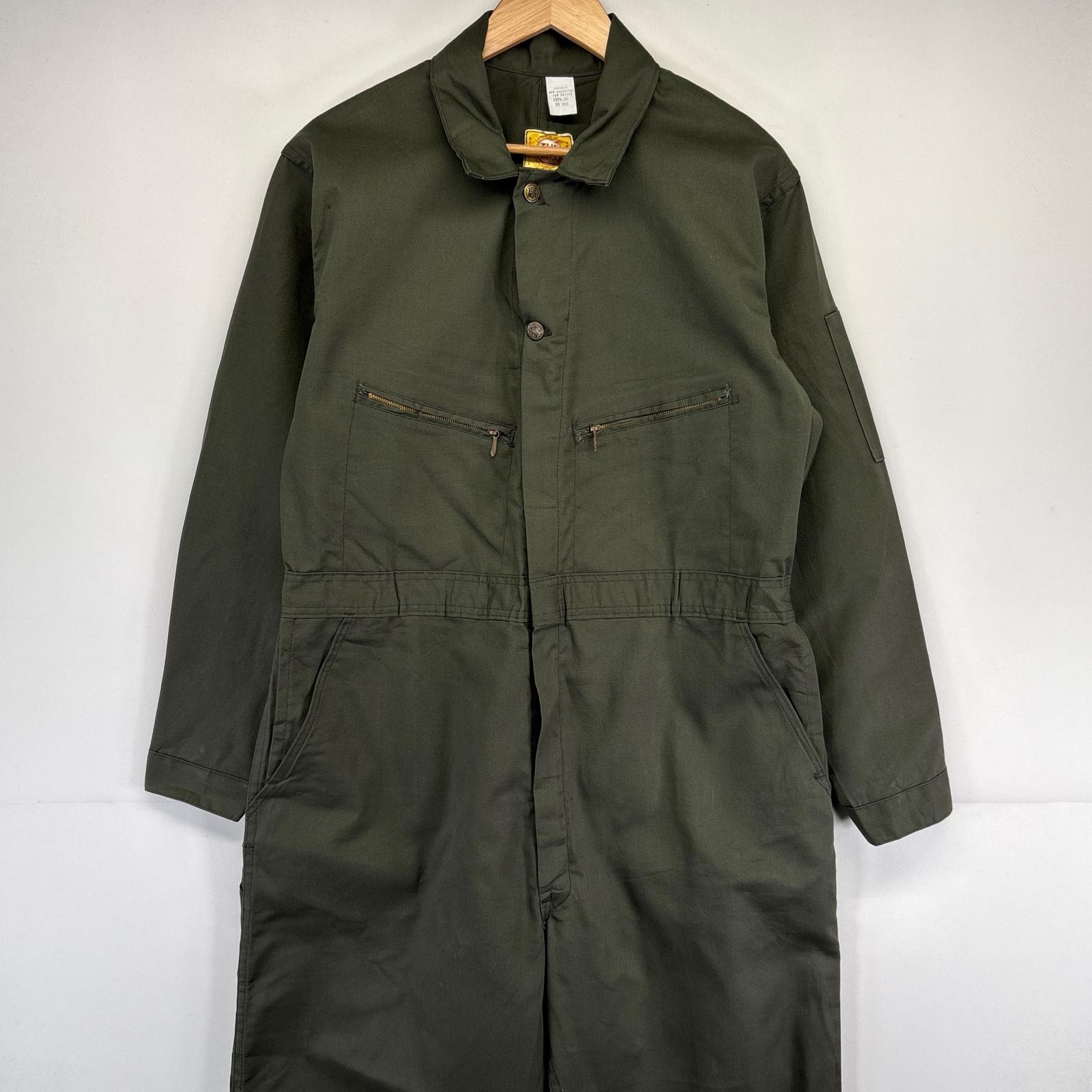 古着 60s/60年代 ヴィンテージ TUF NUT USA製 長袖つなぎ デッドストック タグ付き オールインワン ワーク 作業着 44R グリーン系 メンズ