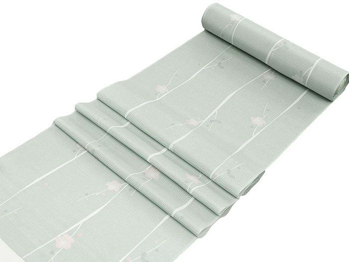 夏物 小紋 反物 正絹 絽 梅模様 小紋 新品 未仕立 wc3034