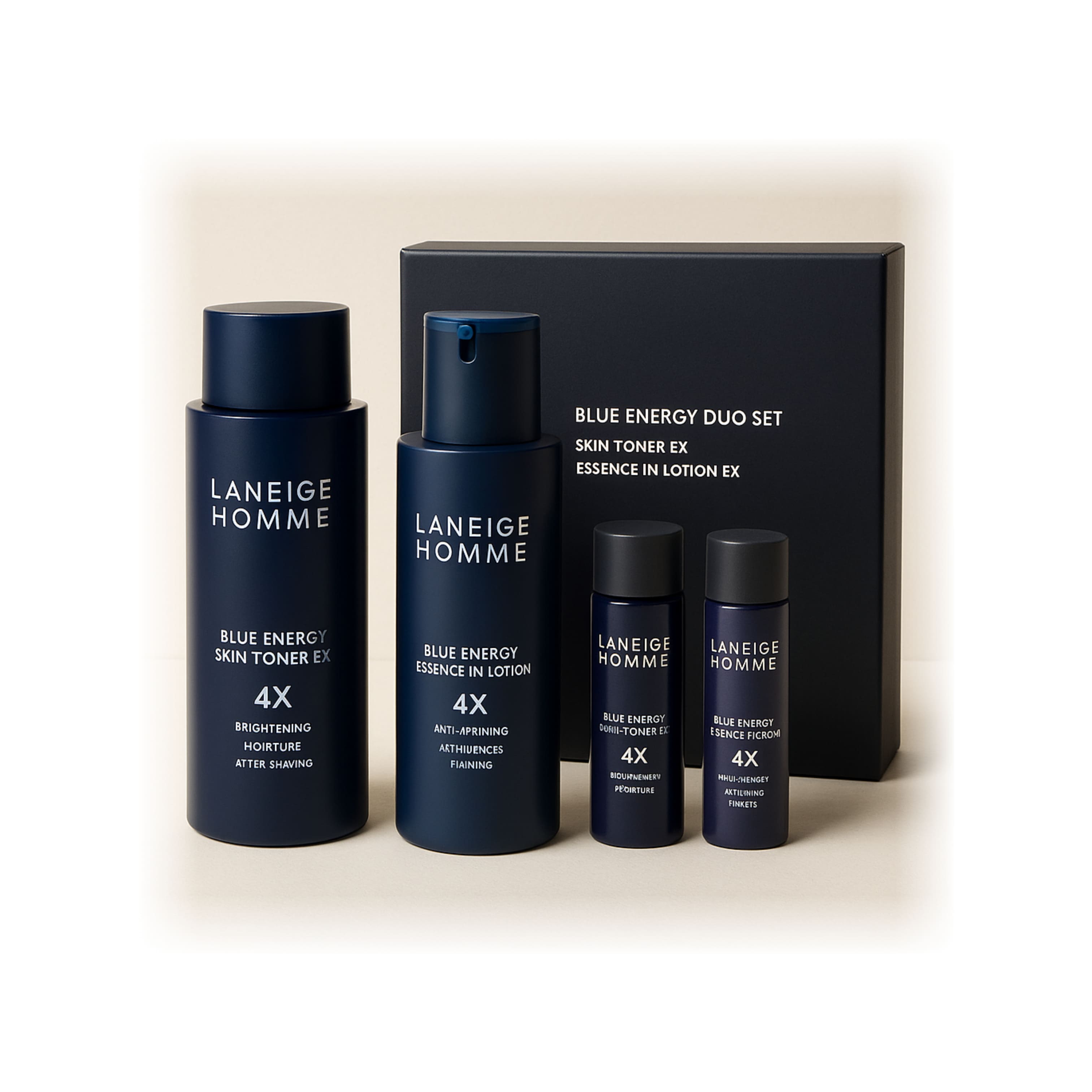 【韓国メンズ,父の日】オム ブルーエナジーEX 2点セット(トナー180ml+ローション125ml)