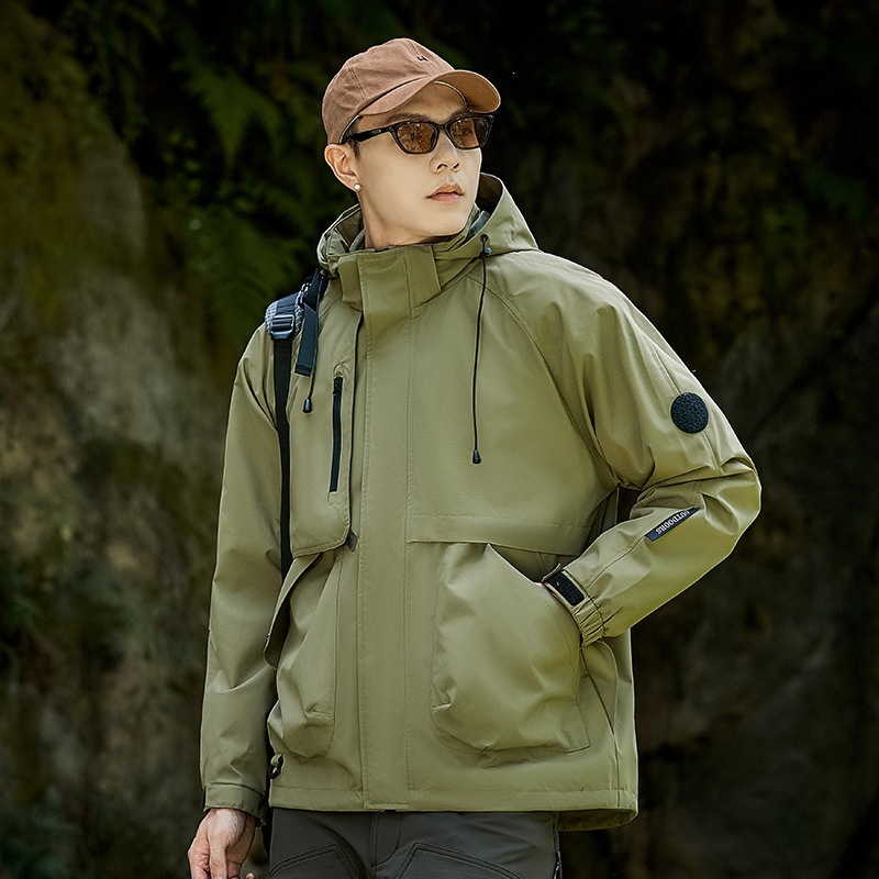 3-in-1 アウトドア 厚手 防風 防水 ジャケット 秋冬用 男女兼用 暖かいジャケット メンズアウターウェア