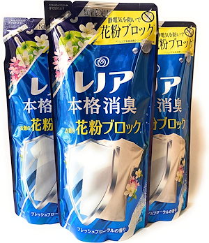 【送料無料】 レノア 本格消臭 花粉ブロック フレッシュフローラルの香り 詰め替え用 400ml×３個セット