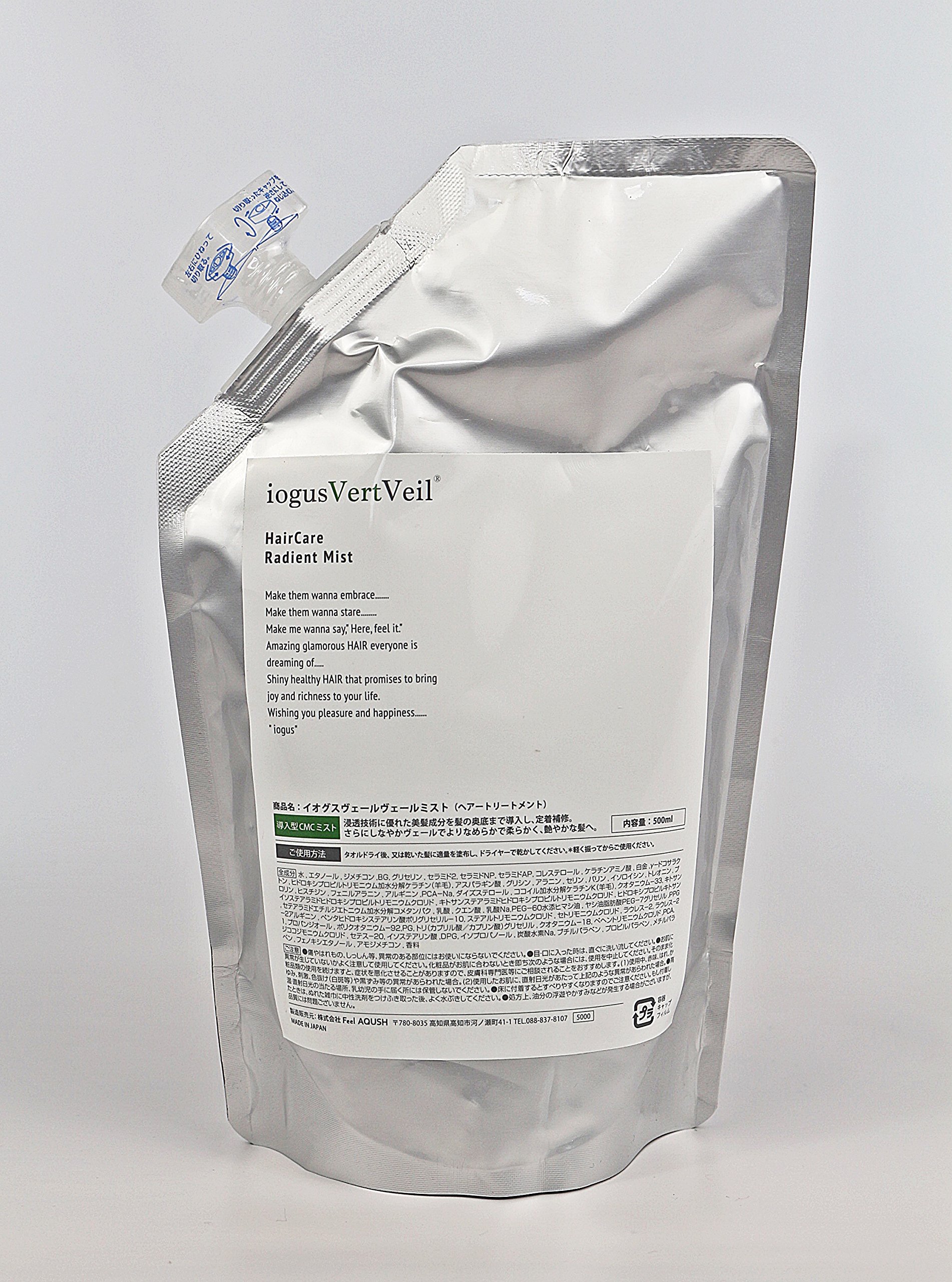 Q10最安値挑戦 イオグスヴェールヴェールミスト 500ml レフィル 美容室で！芯のある髪にする導入型CMCミストが圧倒的な浸透力を実現！髪の内部までしっかり浸透しダメージホールを減少させ艶やかでま