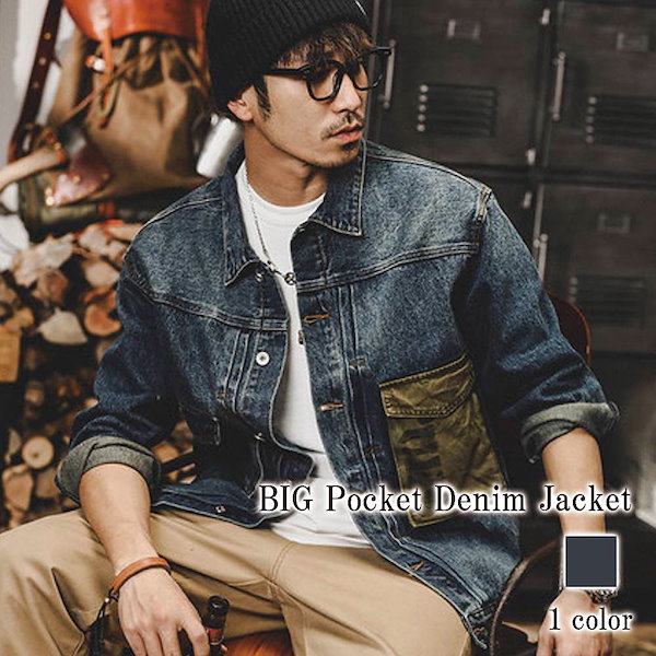 ny デニムブルー ボタンアップジャケット ny デニムブルー ボタンアップジャケット