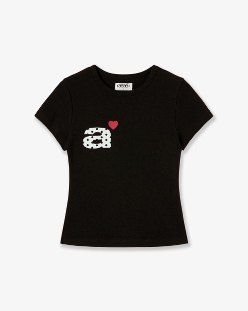 【AEAE】 DOT SMALL LETTER TEE [BLACK] 正規品
