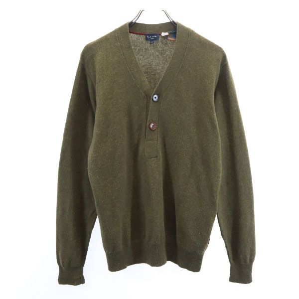 ポールスミスジーンズ 長袖 エルボーパッチ ニット M 緑系 Paul Smith JEANS セーター メンズ