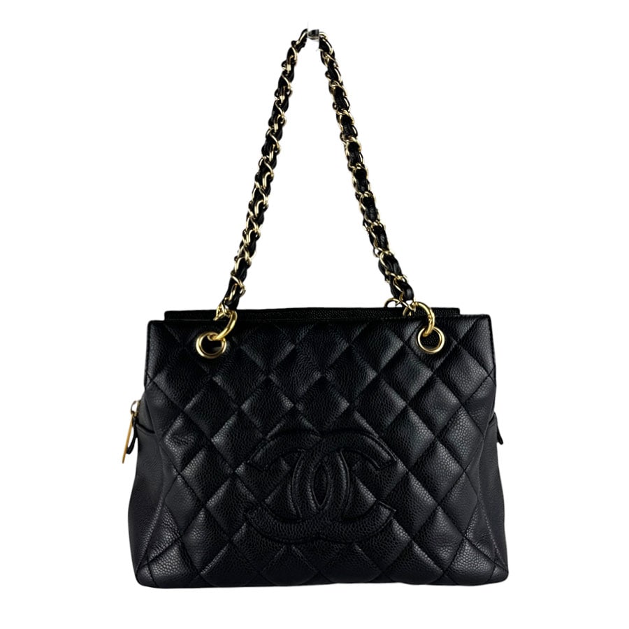 シャネル CHANEL ハンドバッグ プチタイムレス キャビアスキンレザー ブラック レディース z10066