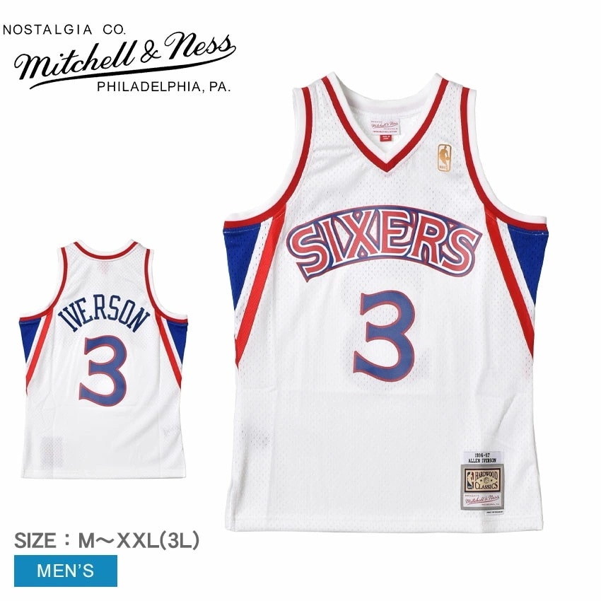 レプリカユニフォーム スイングマン ジャージー フィラデルフィア76ERS ホーム 1996-97 アレン アイバーソン SMJYGS18198-P76WHIT96AIV メンズ NBA ZSPO 14,652円
