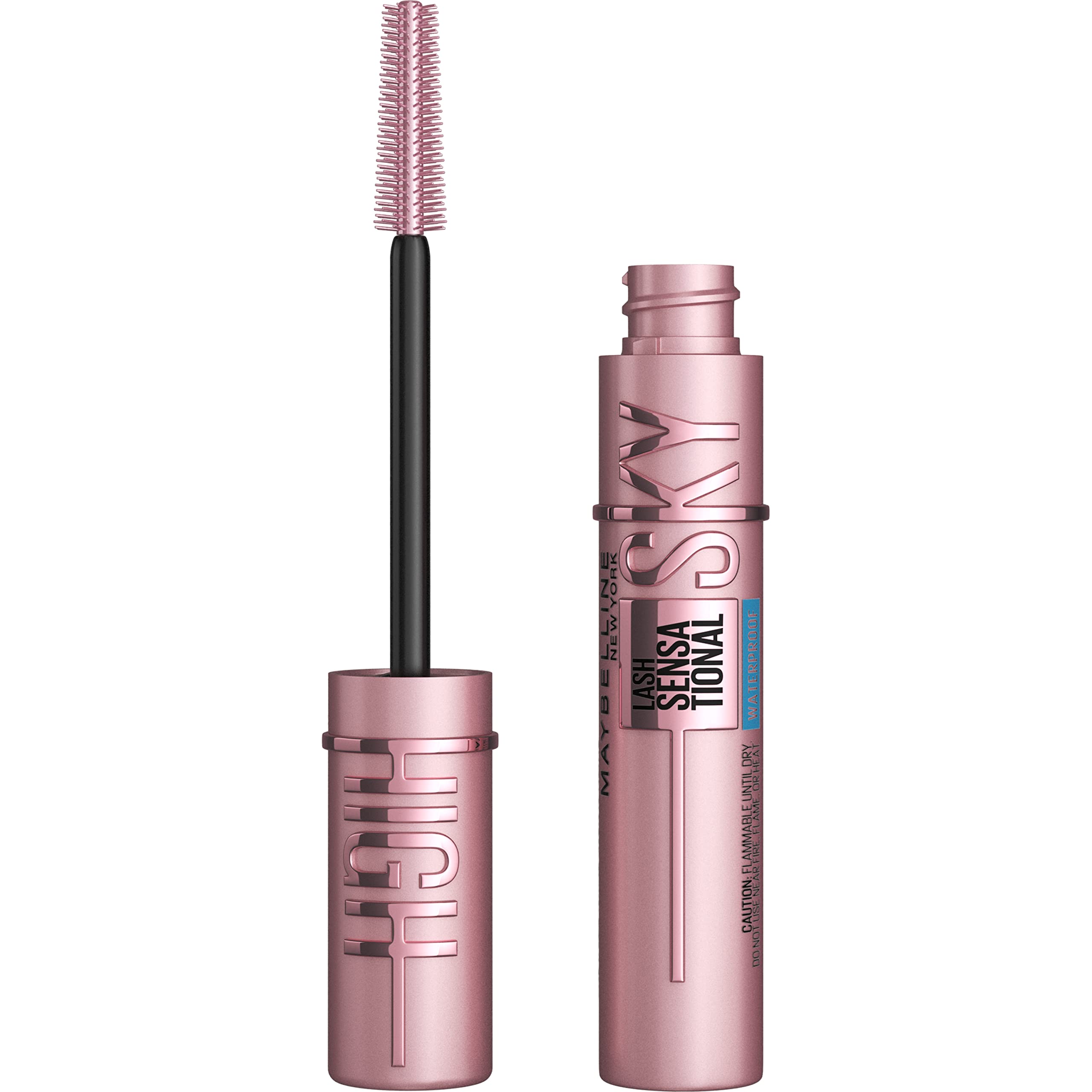Maybelline New York Sky High Waterproof Mascara Makeup, Volumizing Mascara, Buildable, Lengthening M