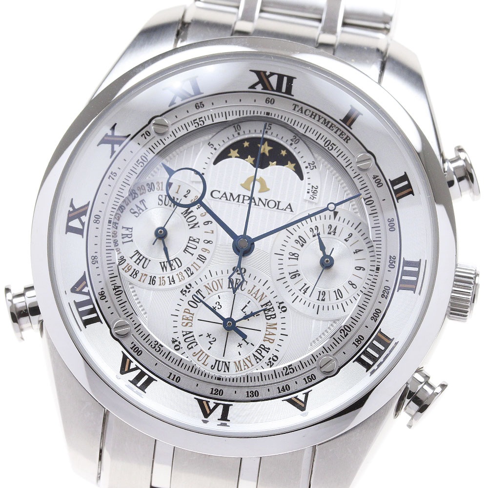 シチズン CITIZEN AH4080-52A カンパノラ グランドコンプリケーション ムーンフェイズ クォーツ メンズ 美品 箱付き_840257【中古】