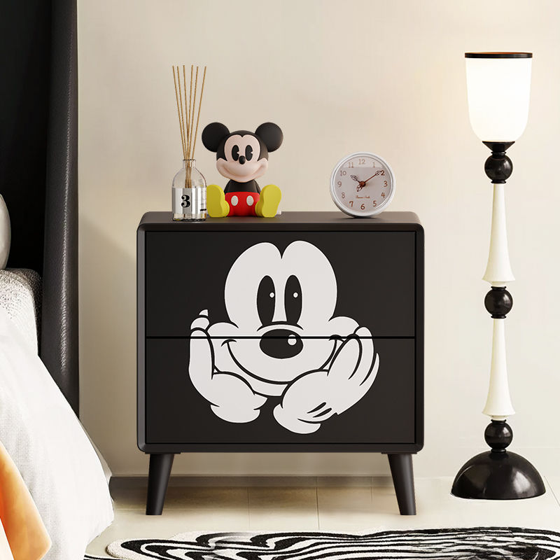 可愛い ミッキー ベッドサイドテーブル 2024年新作 寝室 ホーム ベッドサイドキャビネット 小さなサイドテーブル 子供用 クリエイティブ 収納ラック